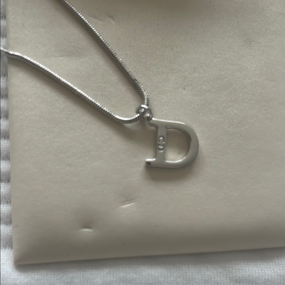 Christian Dior Necklace with D Pendant
